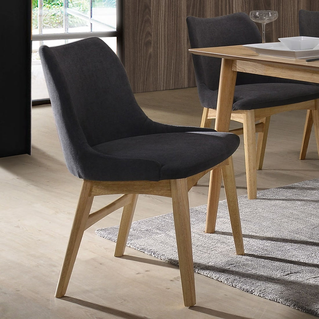 Reposapiés sillón Mid Century tapizado gris claro / oscuro – DERBE MUEBLES
